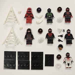 Lot of 7 Lego Compatible Gamerverse Miles Morales Spider-Man Minifigures 1